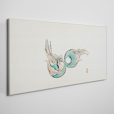 Japanese Fish Illustration Canvas Wall art