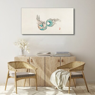 Japanese Fish Illustration Canvas Wall art
