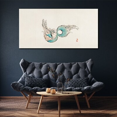 Japanese Fish Illustration Canvas Wall art
