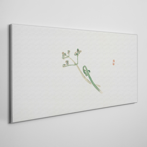 Delicate twigs on a white background Canvas Wall art