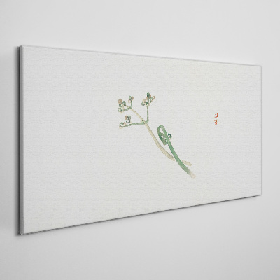 Delicate twigs on a white background Canvas Wall art