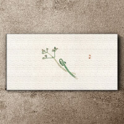 Delicate twigs on a white background Canvas Wall art