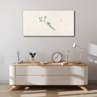Delicate twigs on a white background Canvas Wall art