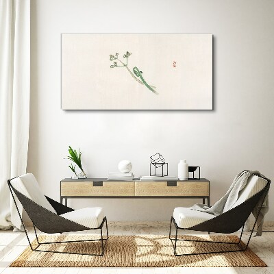 Delicate twigs on a white background Canvas Wall art