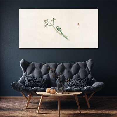 Delicate twigs on a white background Canvas Wall art
