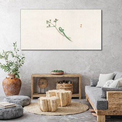 Delicate twigs on a white background Canvas Wall art