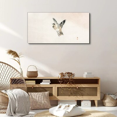 Bird's flight in delicate colors Canvas Wall art