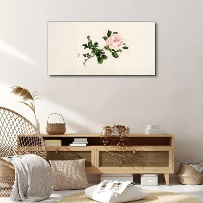 Peony flower on a light background Canvas Wall art