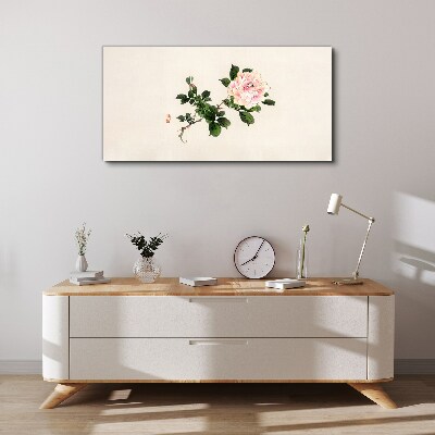 Peony flower on a light background Canvas Wall art