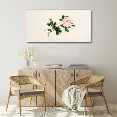 Peony flower on a light background Canvas Wall art