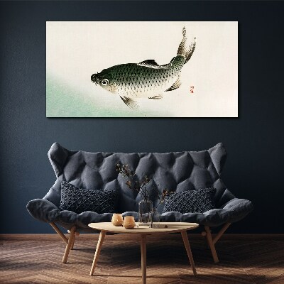 Carp in the water landscape Canvas Wall art