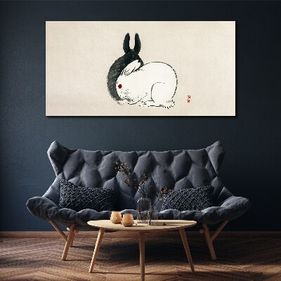 Animal rabbit rabbit Canvas Wall art