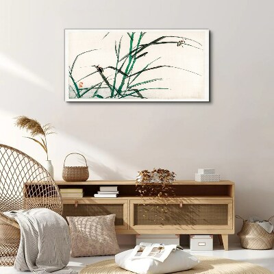 Grasses and insects in harmony Canvas Wall art