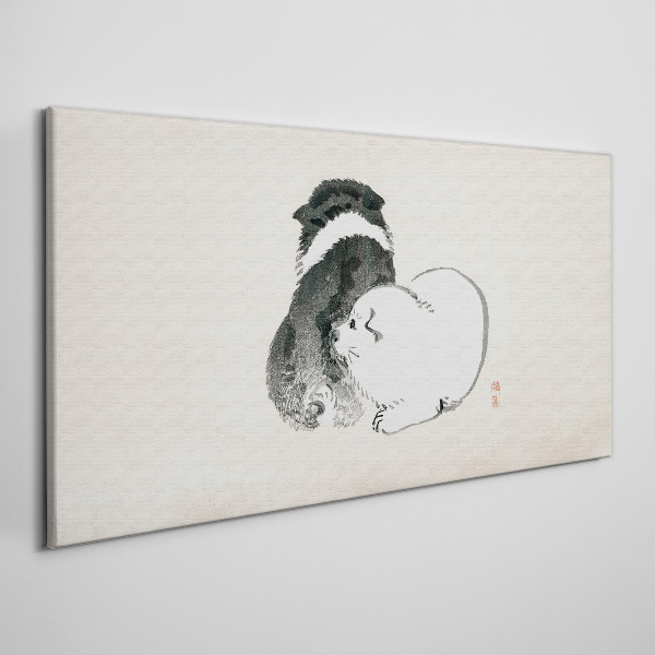 The friendly look of dogs Canvas Wall art