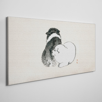 The friendly look of dogs Canvas Wall art