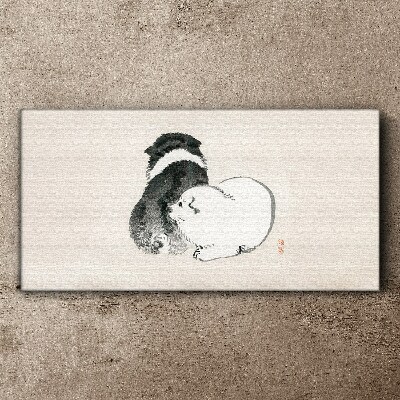 The friendly look of dogs Canvas Wall art