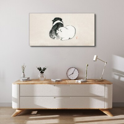 The friendly look of dogs Canvas Wall art