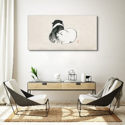 The friendly look of dogs Canvas Wall art