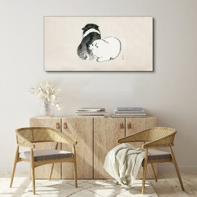 The friendly look of dogs Canvas Wall art