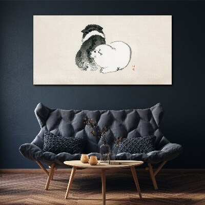 The friendly look of dogs Canvas Wall art