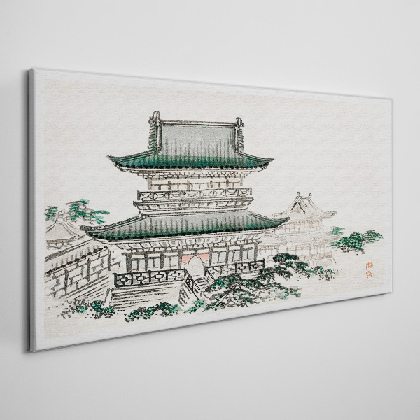 Asian traditional buildings Canvas Wall art