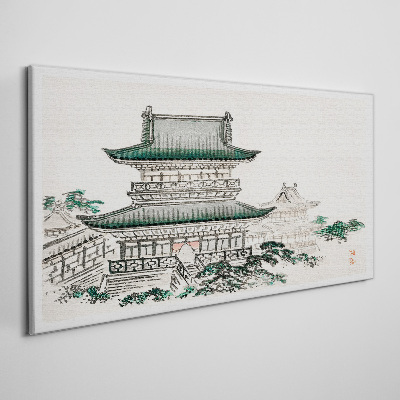 Asian traditional buildings Canvas Wall art