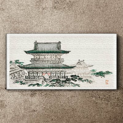 Asian traditional buildings Canvas Wall art