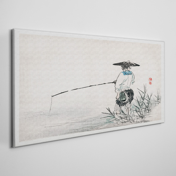 Fisherman water Canvas Wall art