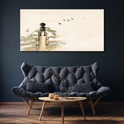 Peace among the birds Canvas Wall art