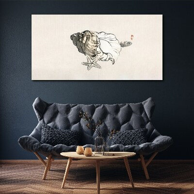 Sea star shell Canvas Wall art
