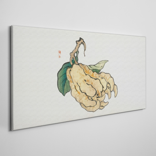 Lemon tree on white background Canvas Wall art