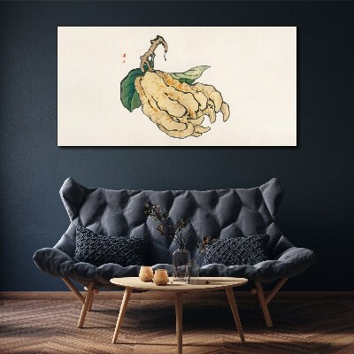 Lemon tree on white background Canvas Wall art