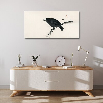 Bird crow Canvas Wall art