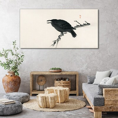 Bird crow Canvas Wall art