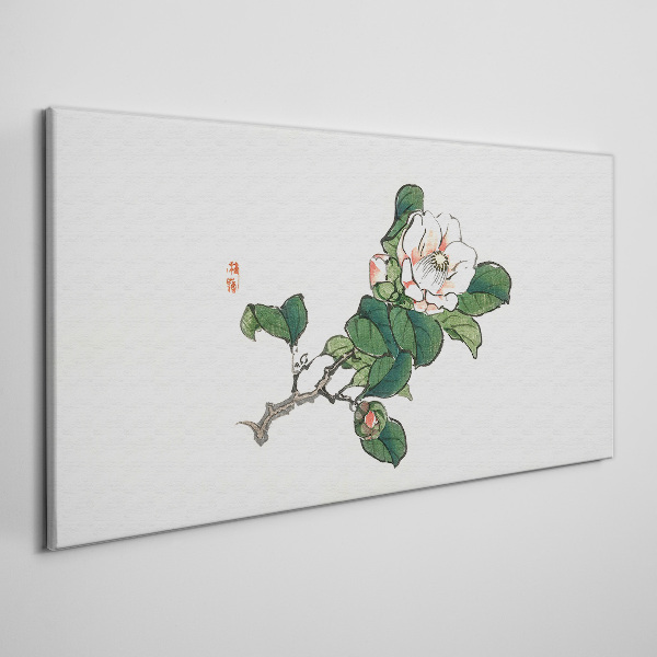 Magnolia flower on a branch Canvas Wall art
