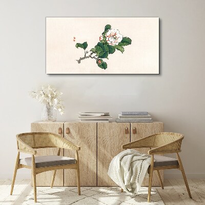 Magnolia flower on a branch Canvas Wall art