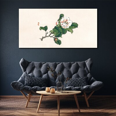 Magnolia flower on a branch Canvas Wall art