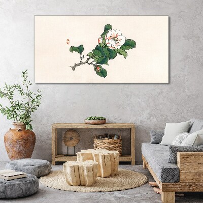 Magnolia flower on a branch Canvas Wall art