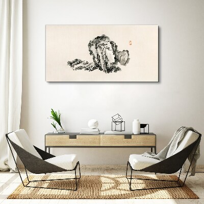 Landscape in black and white Canvas Wall art