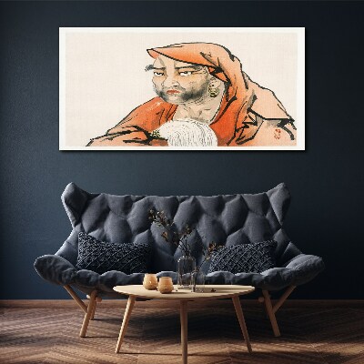 Portrait of a woman in traditional costume Canvas Wall art