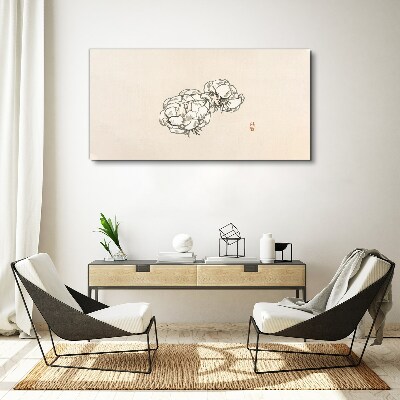 Flowers on a light background Canvas Wall art