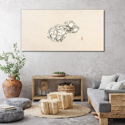 Flowers on a light background Canvas Wall art