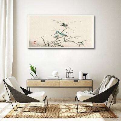Butterfly on the grass Canvas Wall art