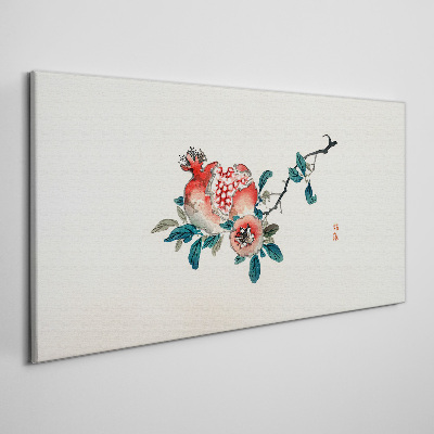 Floral arrangement with pomegranate Canvas Wall art