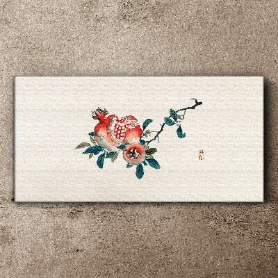 Floral arrangement with pomegranate Canvas Wall art