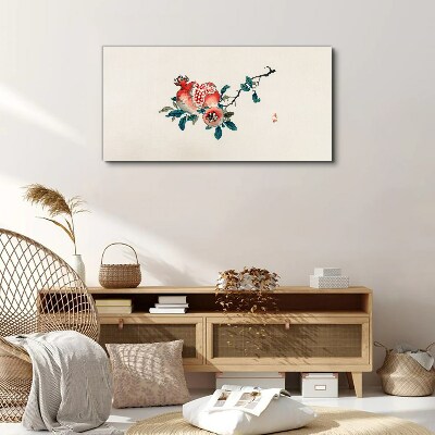 Floral arrangement with pomegranate Canvas Wall art