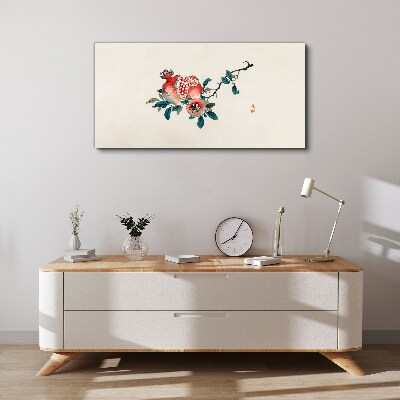 Floral arrangement with pomegranate Canvas Wall art