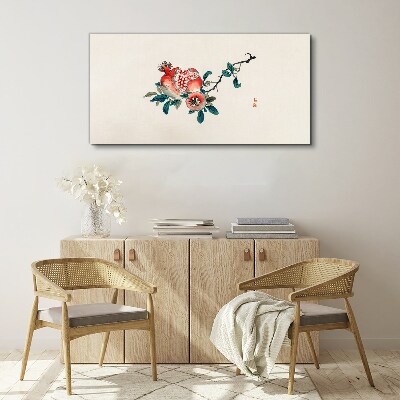 Floral arrangement with pomegranate Canvas Wall art