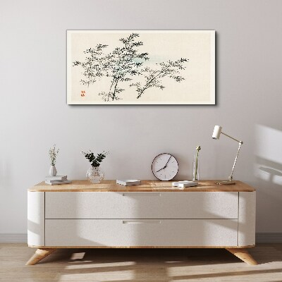 Bamboo reflections in delicate shades Canvas Wall art