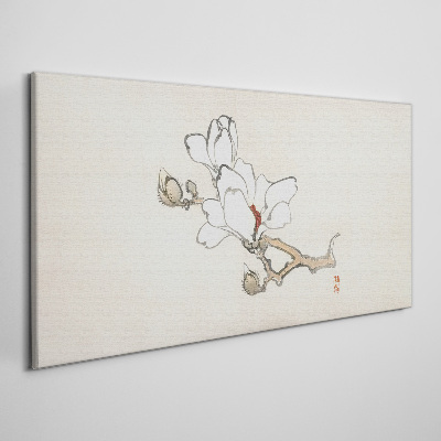 Branch flowers Canvas Wall art